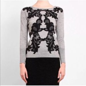Diane von Furstenberg Wool Lace Detail Shara Sweater Size S